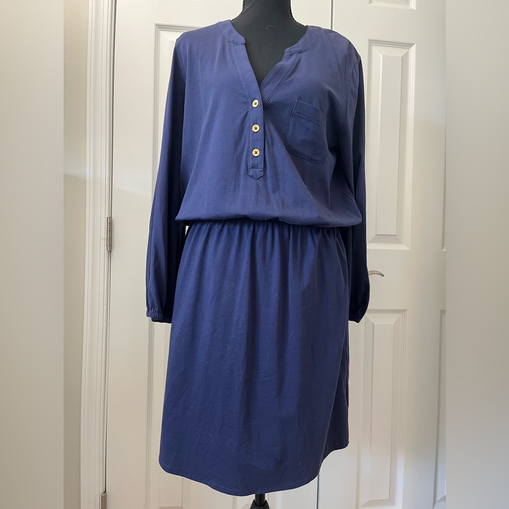 Lilly Pulitzer Beckett Dress Large NWT Navy